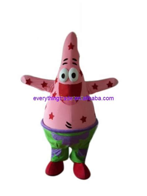 2014 Cartoon Character Adult Cute Happy Patrick Star Mascot Costume