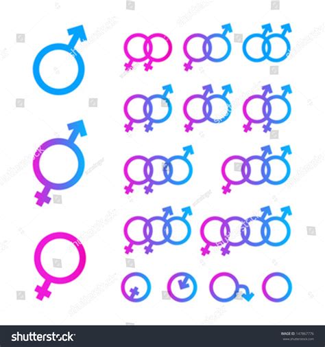 Sex Symbols Combination ภาพประกอบเวกเตอร์สต็อก 147867776 Shutterstock