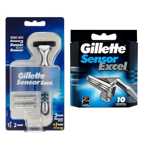 Gillette Sensor3 Razor Handle Sensor Excel Refill Blades 10 Count