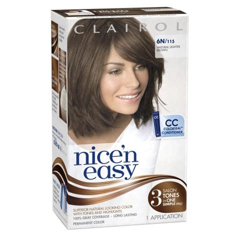82 ($15.82/count) get it as soon as tue, feb 9. Clairol Nice 'n Easy Hair Color 115, 6N Natural Lighter ...