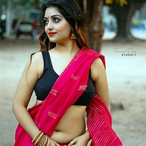 Rupsa Saha Chowdhury Looking Hot N Spicy In Saree Photos