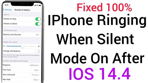 How To Fix Iphone Ringing When Silent Mode On After Ios 144 Youtube