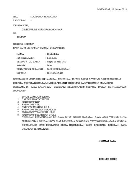 Documents similar to contoh surat lamaran kerja di rumah sakit. Contoh Surat Lamaran Kerja Ke Rumah Sakit Siloam ...