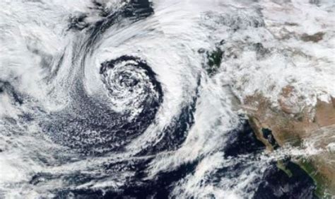 Nasa Satellite Image Shows A Cyclone Spinning Off The Us West Coast