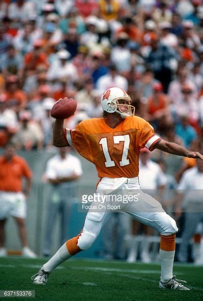 Steve Deberg Of The Tampa Bay Buccaneers Drops Back To Pass Against