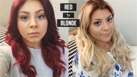 How To Red Hair To Blonde How I Removed My Stubborn