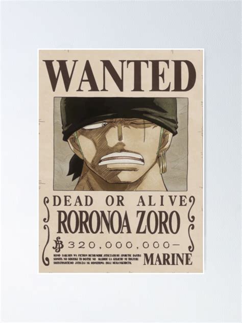 Tee Shirt Zoro One Piece Dead Or Alive Poster For Sale By Nojih