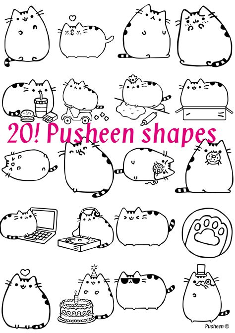 Pusheen Shapes Set 1 By Katiecarlinhudson On Deviantart