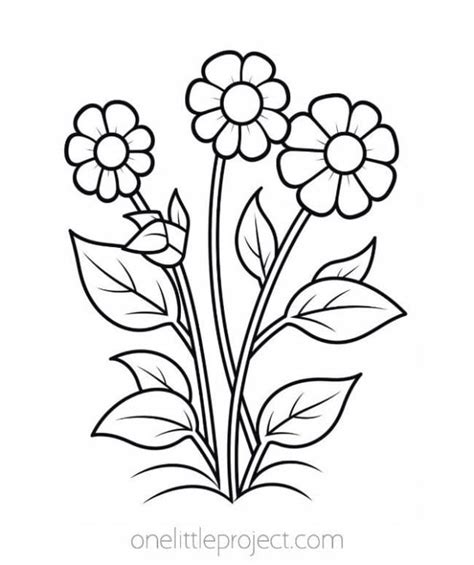 Coloring Pages For Kids Flowers
