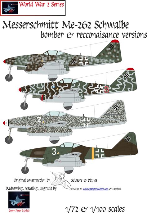 172 And 1100 Messerschmitt Me 262 Bomber And Reconaissance Versions 4