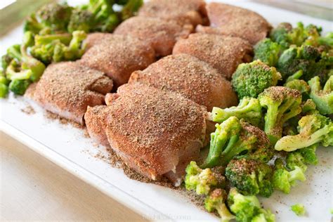5 Minute Prep Easy Sheet Pan Chicken Thighs And Broccoli Aka Our