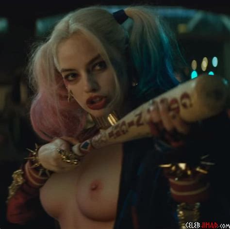 Margot Robbie Harley Quinn Suicide Squad Nude Topless Boobs Big Tits