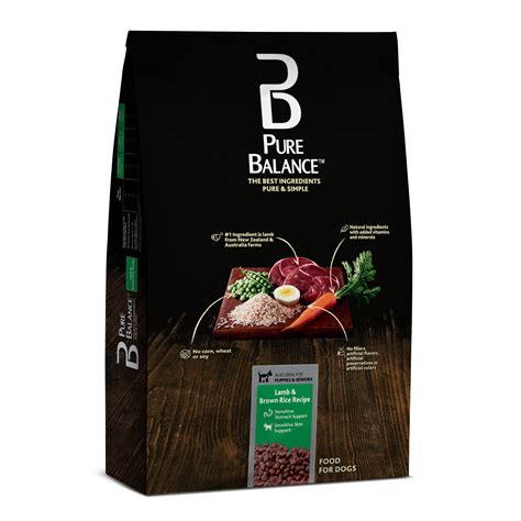 The first two ingredients are meat. Pure Balance Lamb & Brown Rice Recipe Dry Dog Food, 30 lb ...