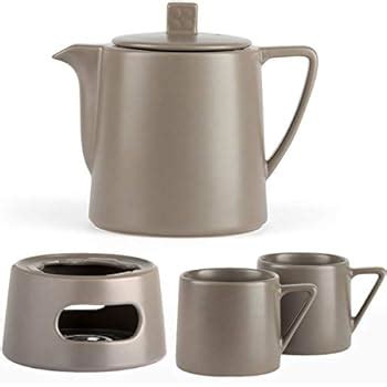 Bredemeijer Keramik Teekanne Set Grau 1 0 Liter Mit Tee Filter Sieb