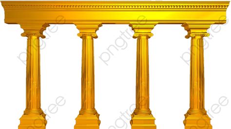 Golden Pillars Golden Continental Pillar Png Transparent Clipart