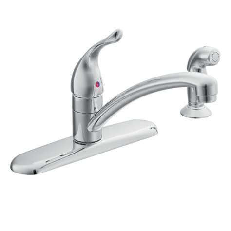 Shop for kitchen faucets at the home depot. Moen 67430 Chrome Kitchen Faucet with Sidespray from the ...