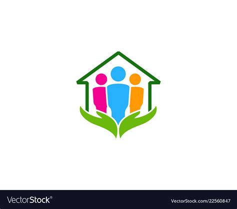 Home Care Logo Icon Design Royalty Free Vector Image