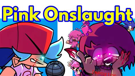 friday night funkin vs imposter but human v2 pink onslaught among us fnf mod fanmade cover