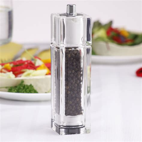 Chef Specialties 01850 6 12 Gem Acrylic Pepper Mill Salt Shaker Combo
