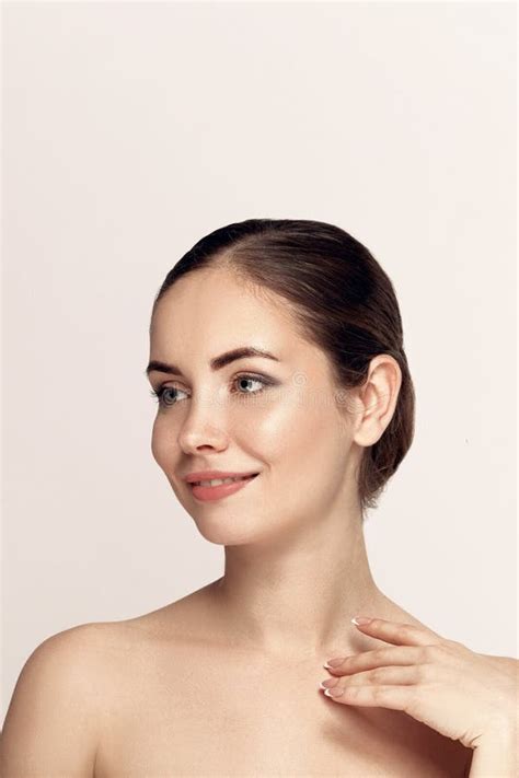 Woman Face Skin Care Closeup Beautiful Woman With Perfect Professional