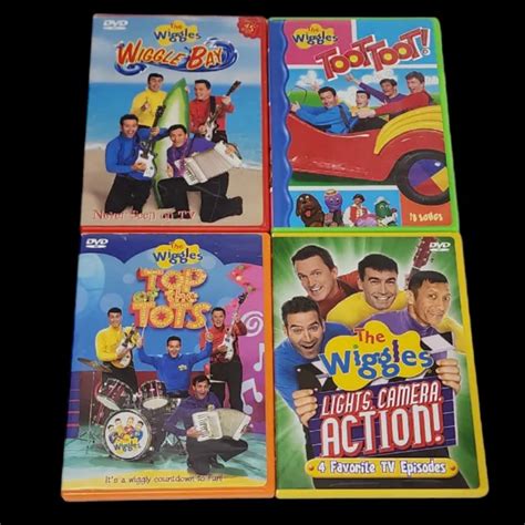 The Wiggles Dvd Lot Wiggle Bay Toot Toot Top Of The Tots Lights Camera