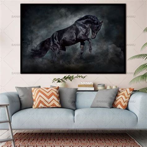 Animals Canvas Painitng Print Horse Wall Pictures Living Room Art No