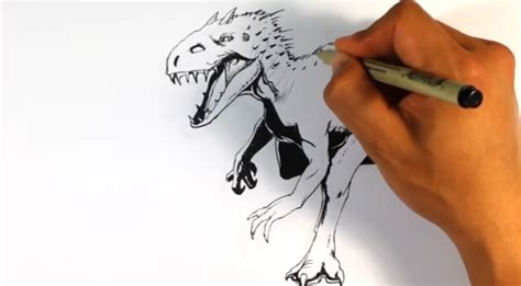 How To Draw Indominus Rex From Jurassic World Easy Stuff To Draw