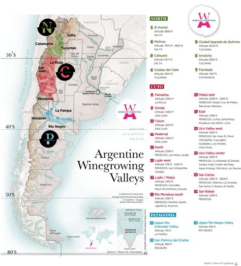 The Wine Regions Of Argentina Are Highlighted In This