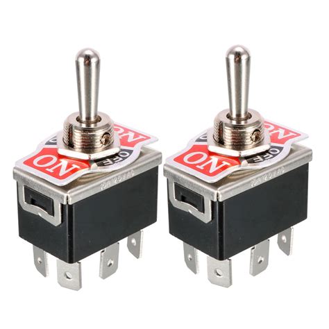 On Off On Dpdt 10a Metal Lever Toggle Switch Industrial Switches