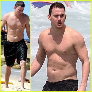 Channing Tatum Shirtless At The Beach Channing Tatum Jonah Hill Shirtless Just Jared