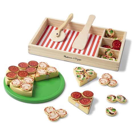 Buy Melissa And Doug Wooden Pizza Wooden Toys Pretend Play Play