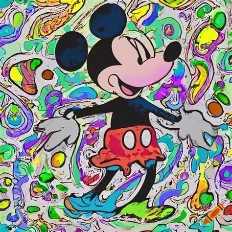 Psychedelic Artwork Featuring Mickey Mouse On Craiyon
