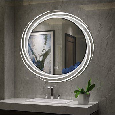 Lit bathroom mirror lighted bathroom mirrors backlit led. Orren Ellis Bode Back Lit LED Daylight Bathroom Mirror ...