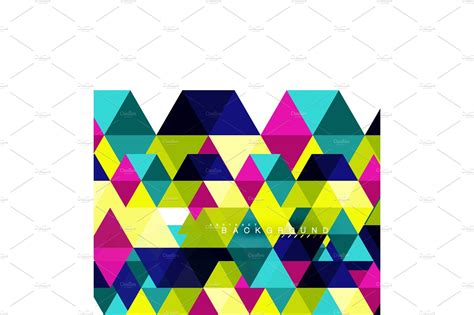 Multicolored Triangles Abstract ~ Illustrations ~ Creative Market