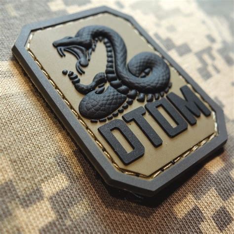 Dtom Dont Tread On Me Pvc Tea Party Snake Army Morale Tactical Acu