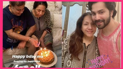 In the image, varun is seen dressed in a plain black shirt and blue jeans as he poses all smiles for the camera. Varun Dhawan celebrates mother Karuna's birthday,shares ...