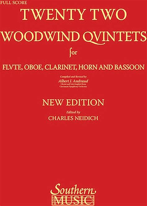 22 Woodwind Quintets Complete Set Of 5 Sheet Music Fl Ob Cl Hn Bn For
