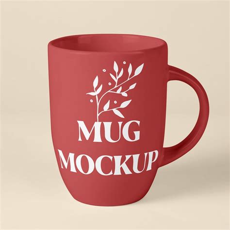 Free Standing Ceramic Mug Mockup Psd