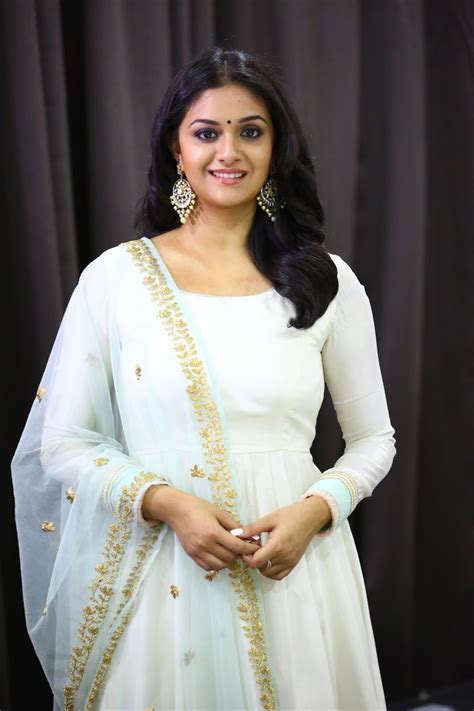 Keerthi Suresh Beautiful Pictures In White Dress Hollywood
