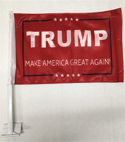 trump maga red double sided car flag 12 x18 rough tex®