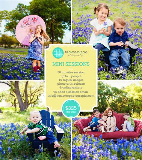Spring Mini Sessions Austin Wildflower Photographer Tic Tac Toe