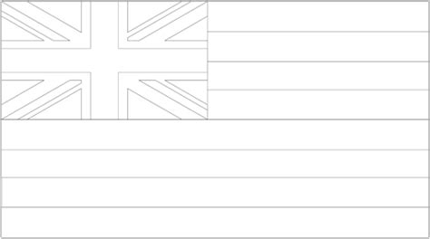 Hawaiian flag coloring - Country flags