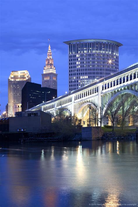 Detroit Superior Bridge Over Cuyahoga River Cleveland Ohio Places
