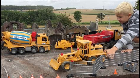 Bruder Trucks Construction Site ♦ Rc Crane Toy Trucks Big Set In Jack