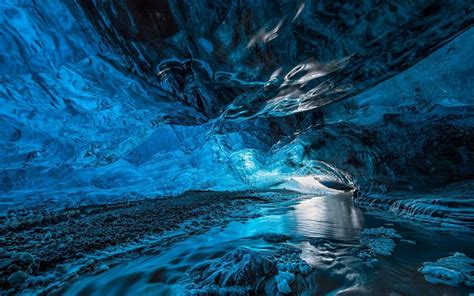 Ice Cave Winter River Wallpaper 2560x1600 720619