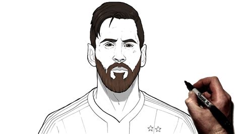 How To Draw Lionel Messi Step By Step Youtube