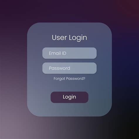 Modelo De Design De Formulário De Login Gradiente Vetor Premium