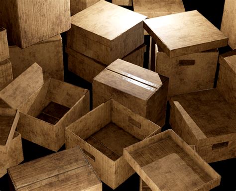 Old Cardboard Boxes Flippednormals