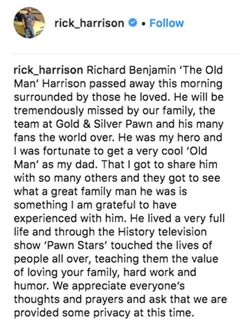 How Did Pawn Stars Legend Richard Harrison Die Son And Co Star Rick