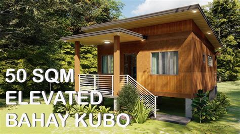 50 Sqm Elevated Bahay Kubo Konsepto Designs Youtube Bamboo House